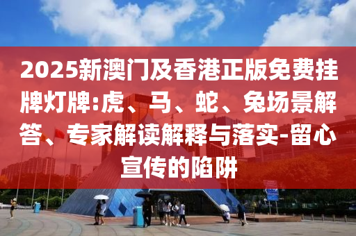 2025新澳门及香港正版免费挂牌灯牌:虎、马、蛇、兔场景解答、专家解读解释与落实-留心宣传的陷阱